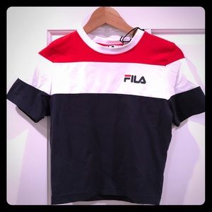 Fila crop tee size small